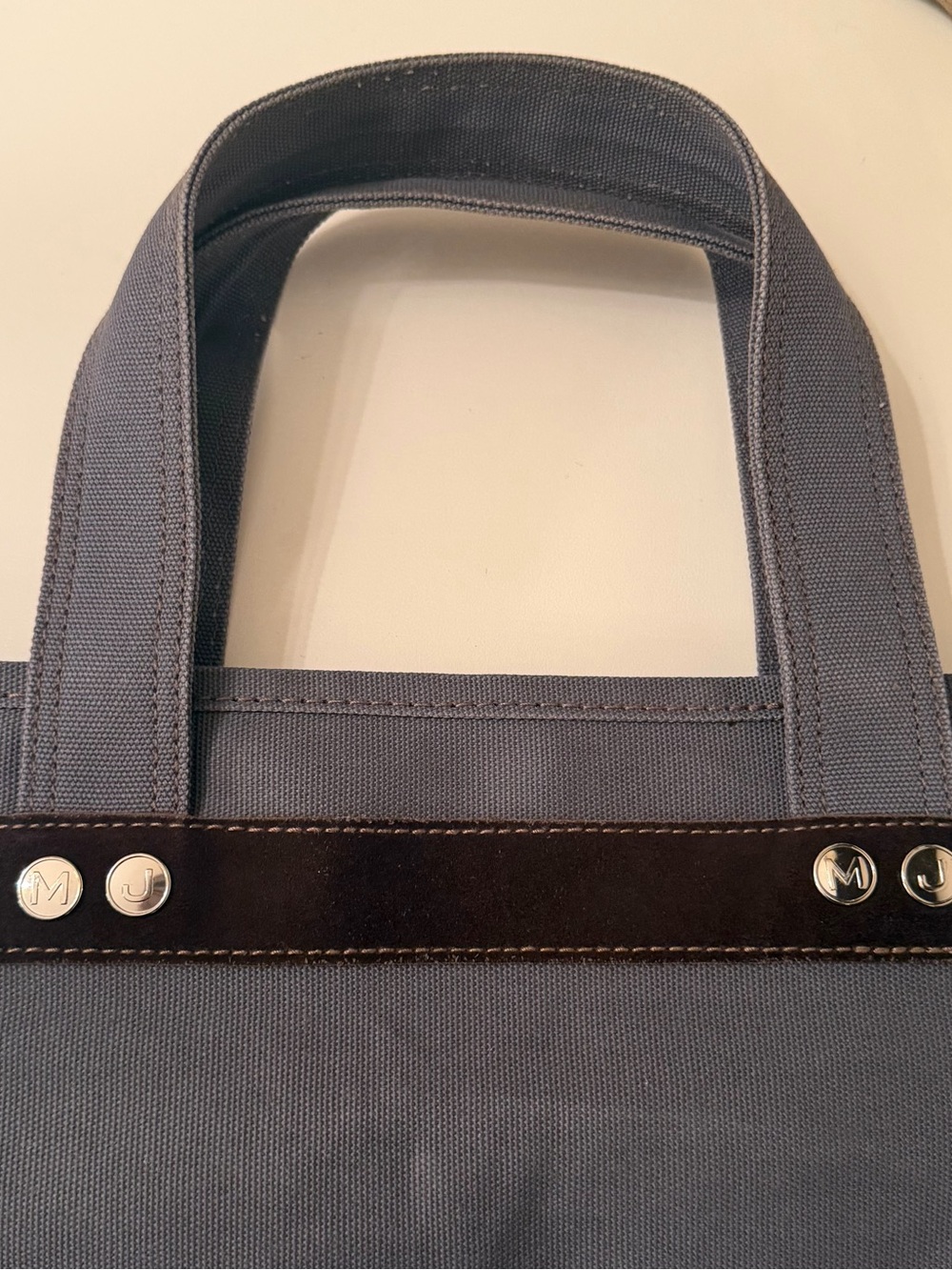 Marc Jacobs Vintage Y2K Distressed Canvas Tote Bag in Grey w Suede Accents NWOT - Picture 3 of 7